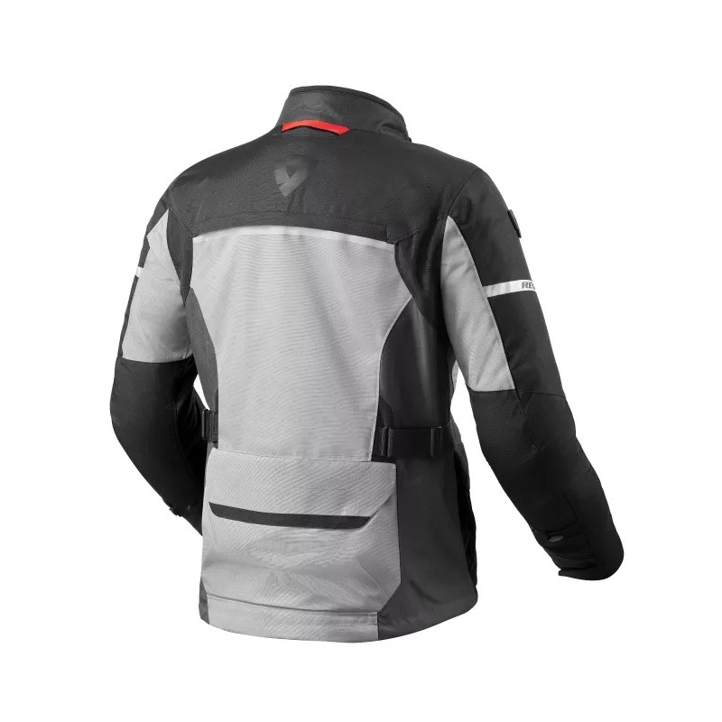 Bunda na motocykel Revit Outback 4 H2O strieborno-čierna