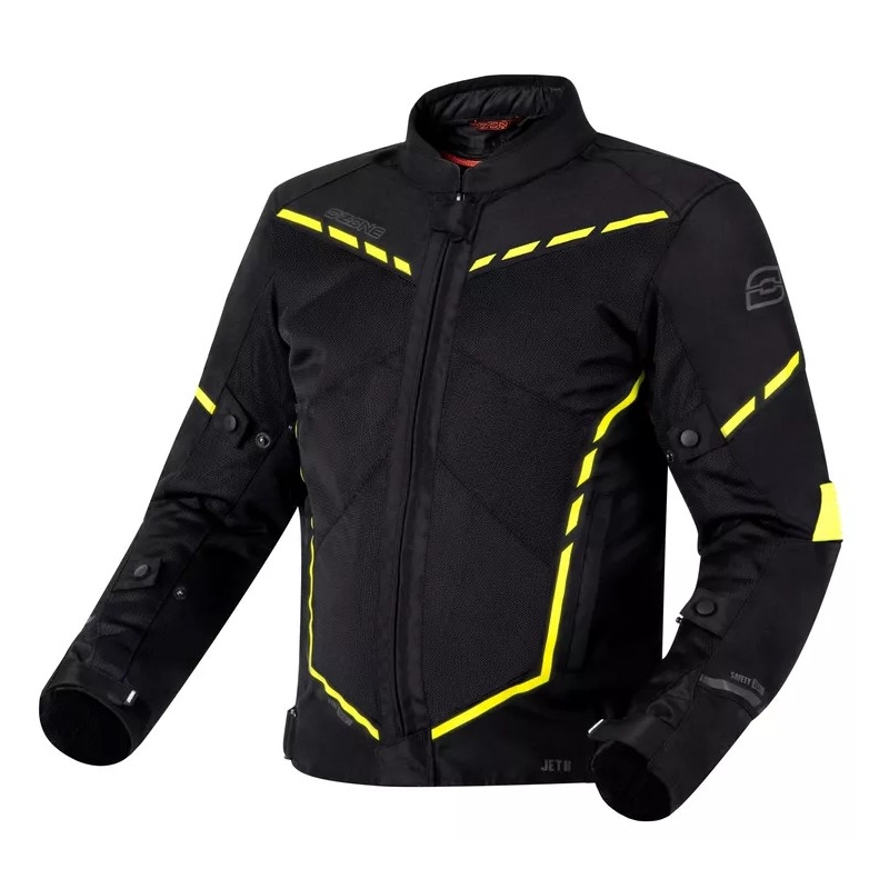 Moto bunda Ozone Jet II čierno-fluorescenčno žltá výpredaj