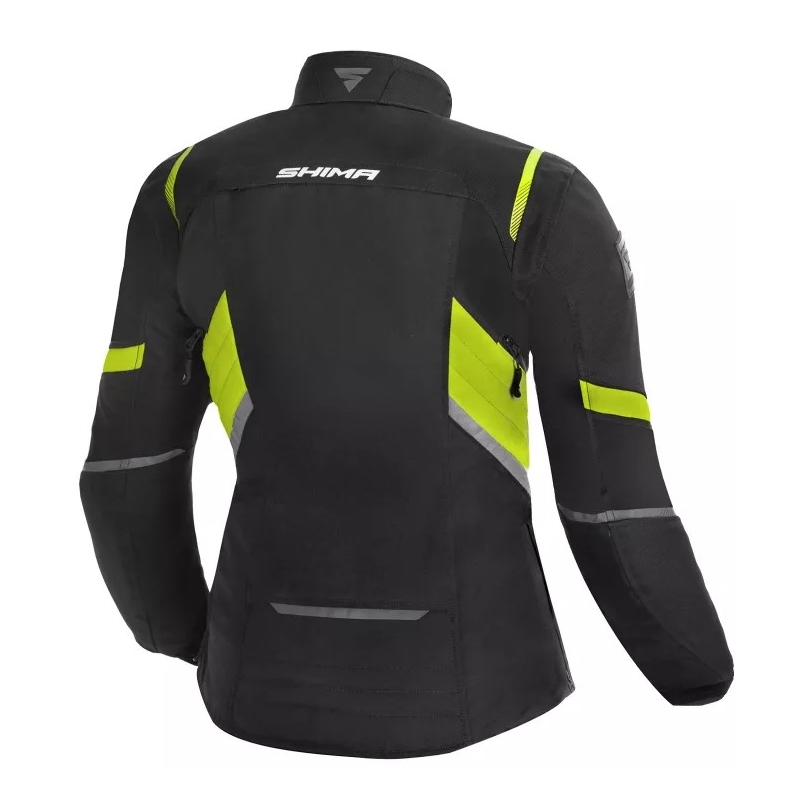 Dámska bunda na motocykel Shima Rush čierno-fluo žltá výpredaj