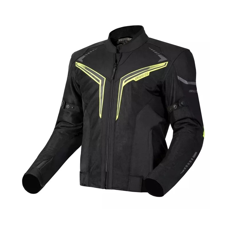 Bunda na motocykel Ozone Flow čierno-fluorescenčno žltá výpredaj