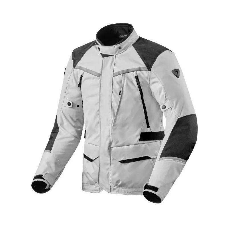 Bunda na motocykel Revit Voltiac 3 H2O strieborno-čierna