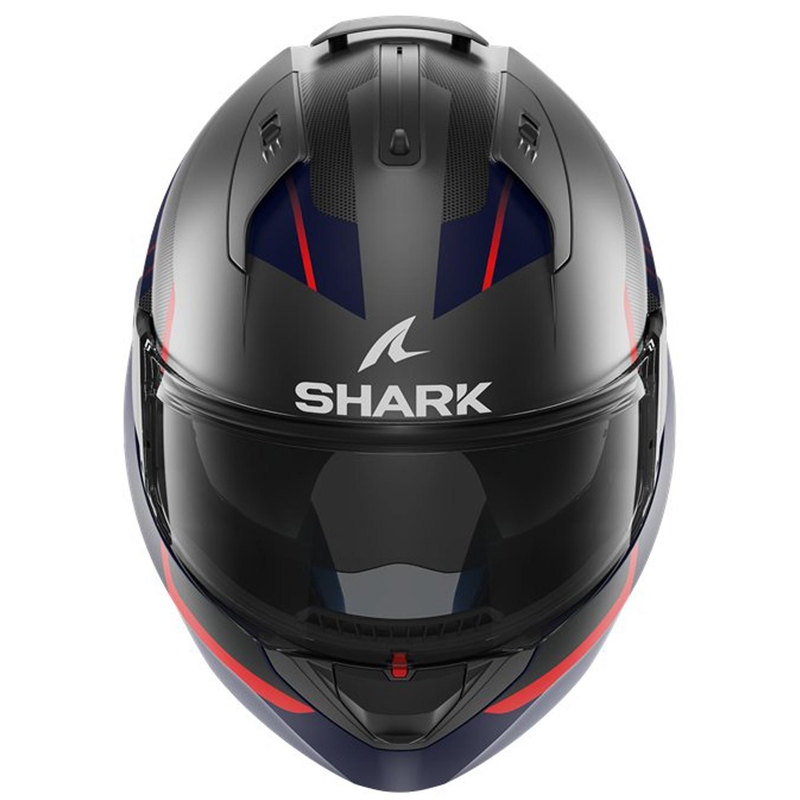 Preklápacia prilba SHARK EVO-ES Kryd čierno-červeno-tmavomodrá