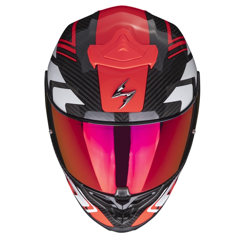 Integrálna prilba Scorpion EXO-R1 EVO Carbon Air Supra čierno-červená
