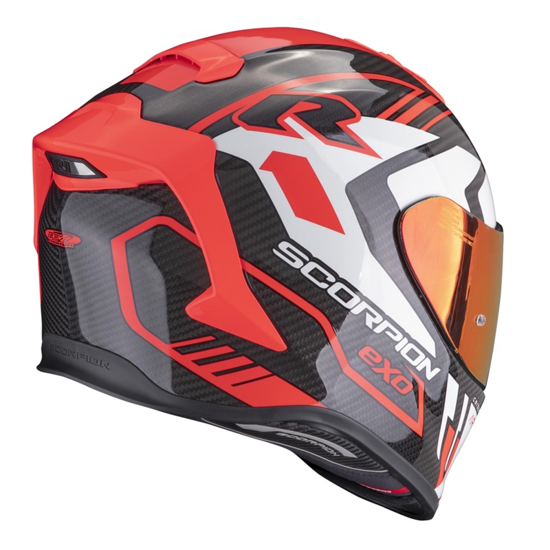Integrálna prilba Scorpion EXO-R1 EVO Carbon Air Supra čierno-červená
