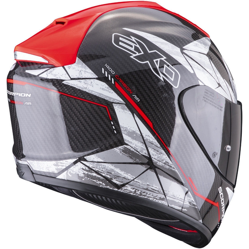 Integrálna prilba Scorpion EXO-1400 EVO Carbon Air Aranea čierno-fluo červená