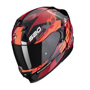Integrálna prilba na motocykel Scorpion EXO-520 EVO Air Cover metalická čierno-červená