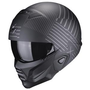 Otvorená prilba s maskou Scorpion EXO-COMBAT II Miles čierno-strieborná matná