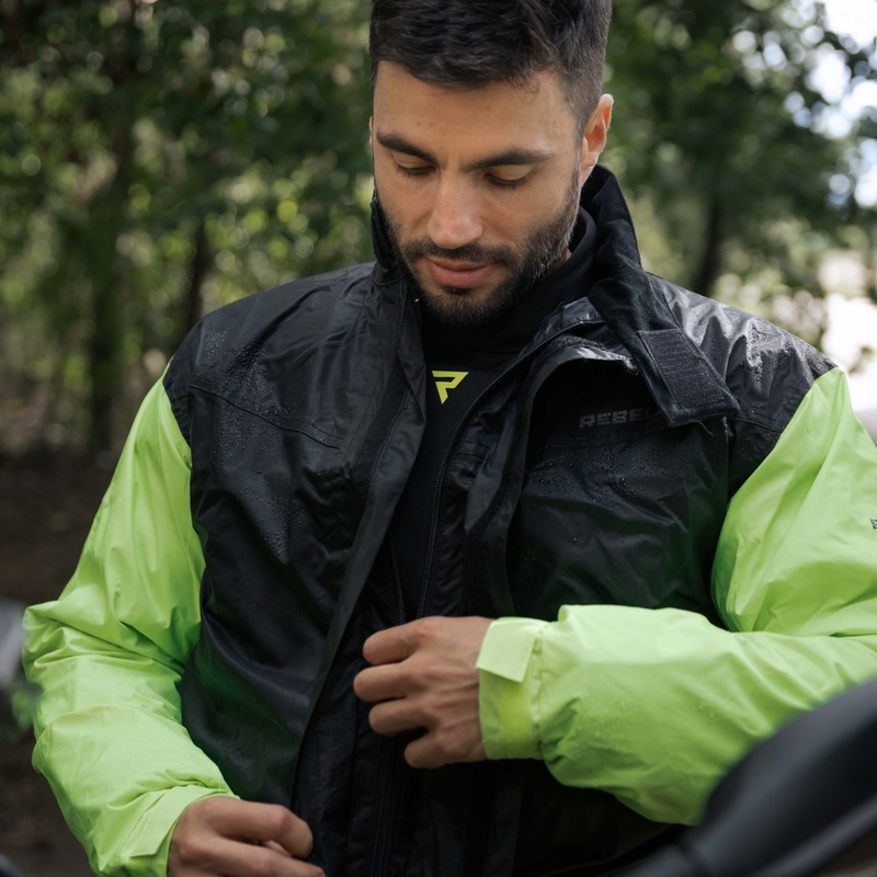 Moto pláštenka Rebelhorn Rain fluo žltá