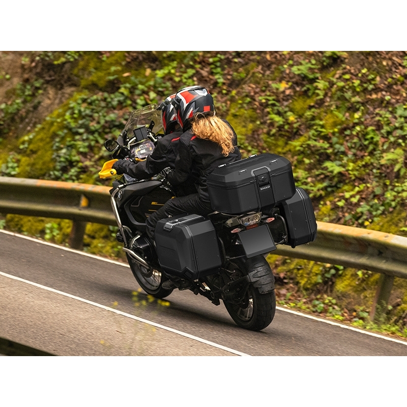 Vrchný hliníkový kufor na motorku SHAD Terra TR55 PURE BLACK