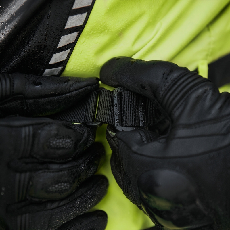 Moto bunda do dažďa Rebelhorn Patrol fluo žlto-čierna
