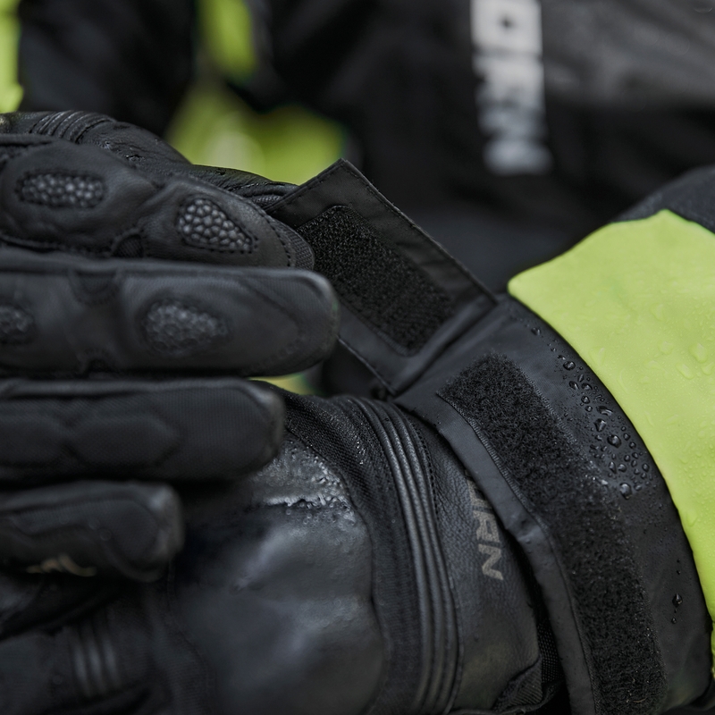Moto bunda do dažďa Rebelhorn Patrol fluo žlto-čierna