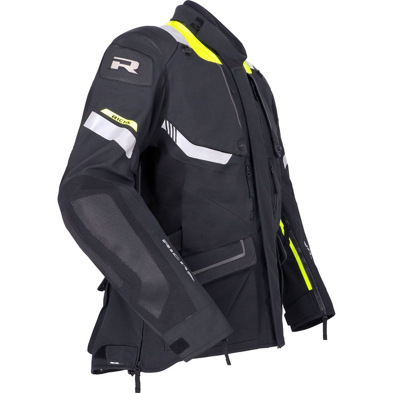 Bunda na motocykel RICHA Armada GTX Pro čierno-fluorescenčno žltá výpredaj