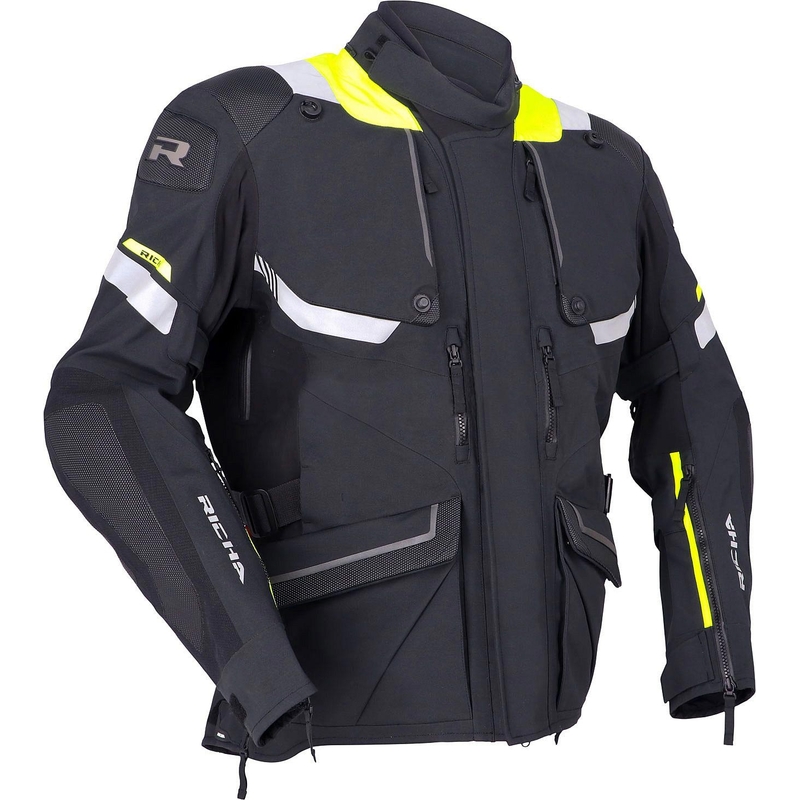 Bunda na motocykel RICHA Armada GTX Pro čierno-fluorescenčno žltá výpredaj