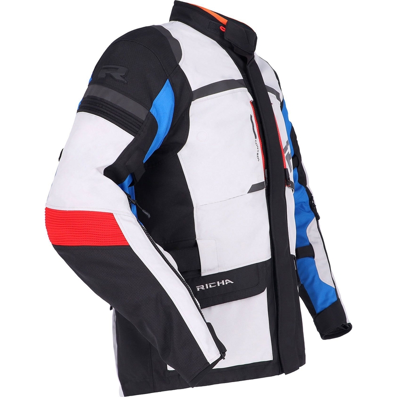 Bunda na motocykel RICHA Brutus GTX sivo-modro-červená výpredaj