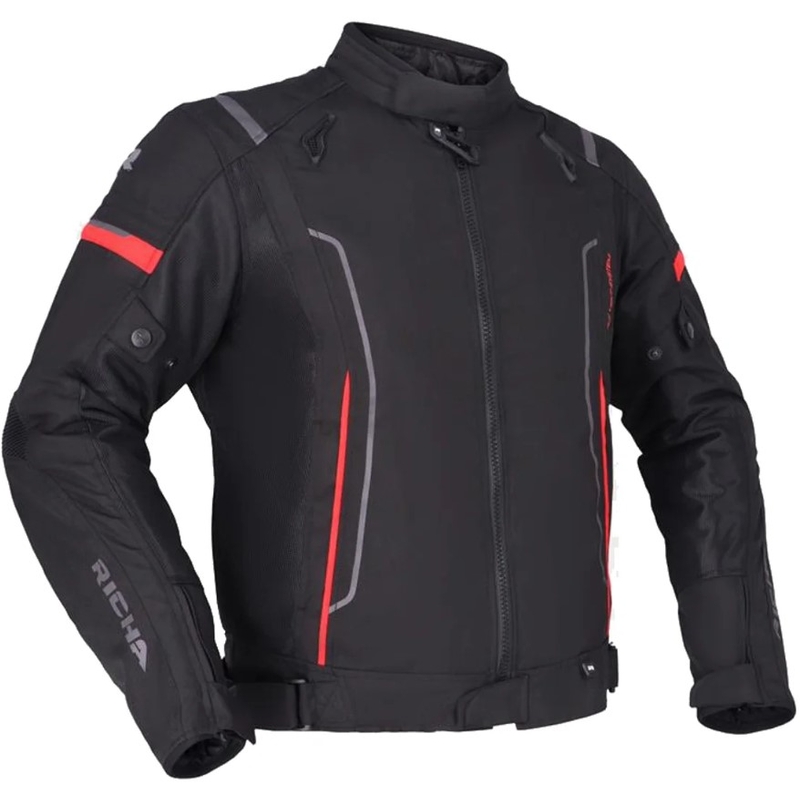 Bunda na motocykel RICHA Airstream 3 čierno-červená výpredaj