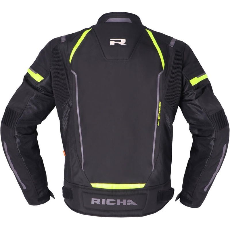 Bunda na motocykel RICHA Airstream 3 čierno-fluorescenčno žltá výpredaj
