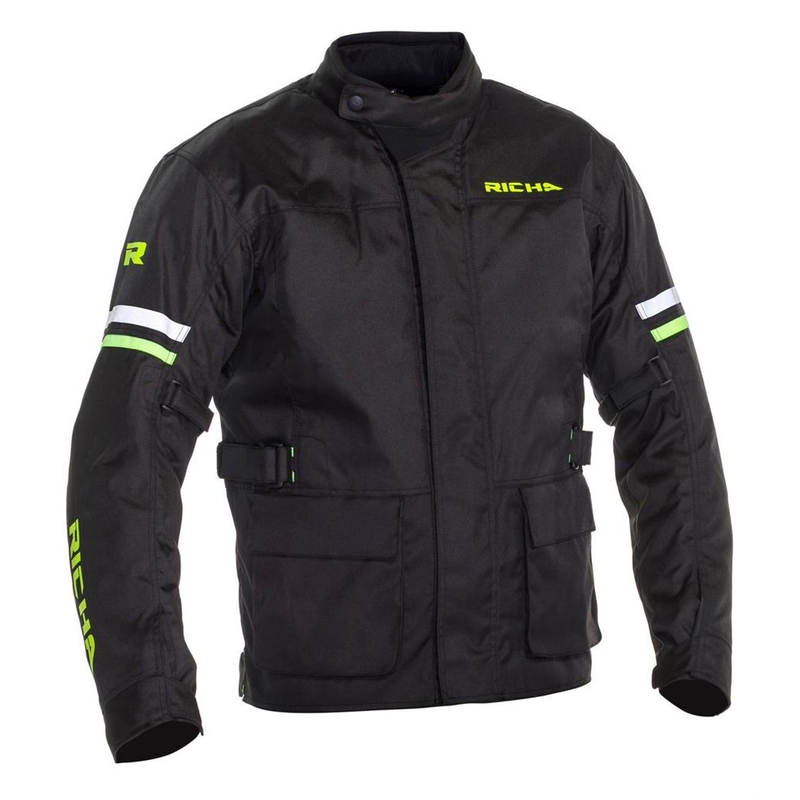 Bunda na motocykel RICHA Buster WP Long čierno-fluorescenčno žltá výpredaj