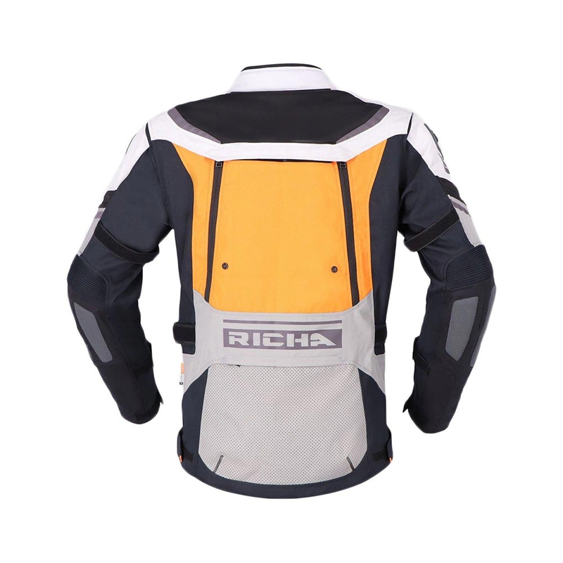 Bunda na motocykel RICHA Infinity 2 Adventure sivo-oranžová výpredaj
