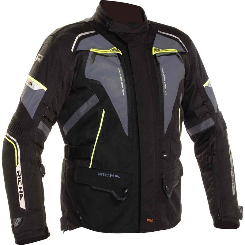 Bunda na motocykel RICHA Infinity 2 Flare šedo-fluoresenčno žltá výpredaj