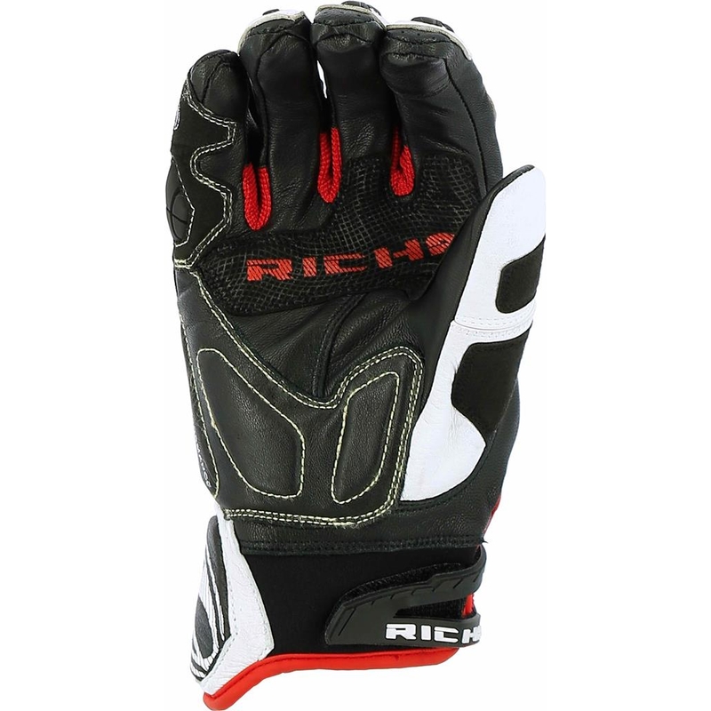 Rukavice na motocykel RICHA Stealth čierno-červeno-biele výpredaj