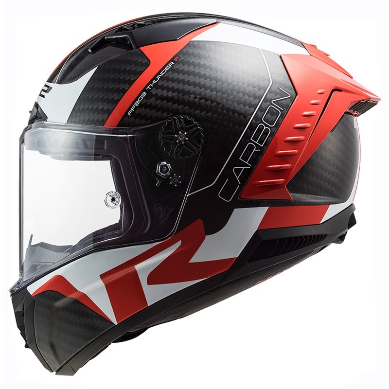 Integrálna prilba na motocykel LS2 FF805 Thunder C Racing1 čierno-bielo-červená