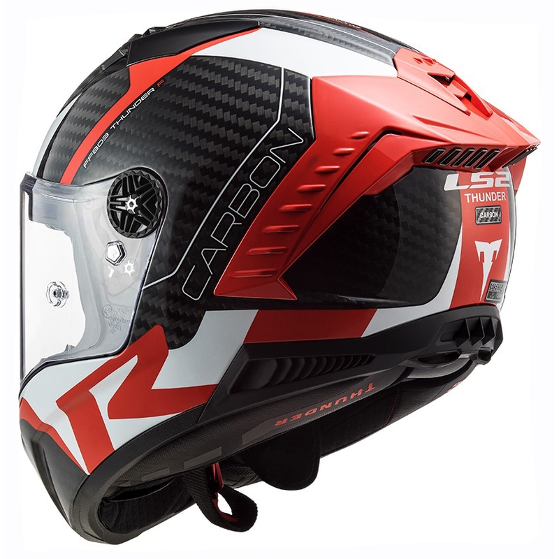Integrálna prilba na motocykel LS2 FF805 Thunder C Racing1 čierno-bielo-červená