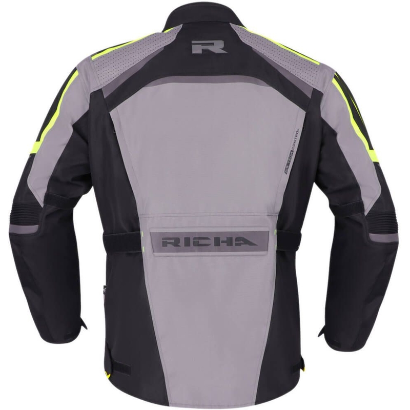 Bunda na motocykel RICHA Tundra čierno-šedo-fluorescenčno žltá výpredaj