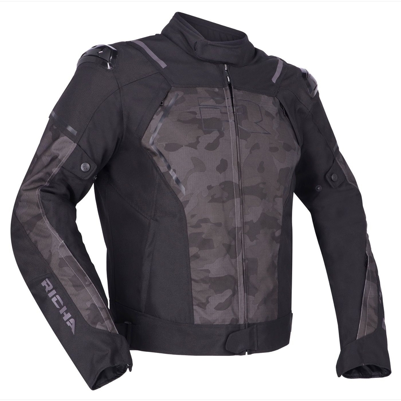 Bunda na motocykel RICHA Vendetta čierno-sivá camo výpredaj