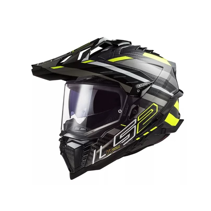 Enduro prilba LS2 MX701 Explorer C Edge 06 čierno-šedo-fluo žltá