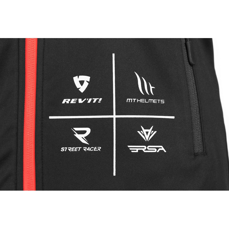 Softshellová bunda MotoZem Racing Team čierno-červená