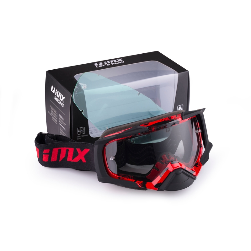 Motokrosové okuliare iMX Dust Graphic červeno-čierne