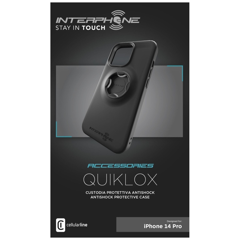 Ochranný kryt Interphone QUIKLOX pre Apple iPhone 14 Pro čierny