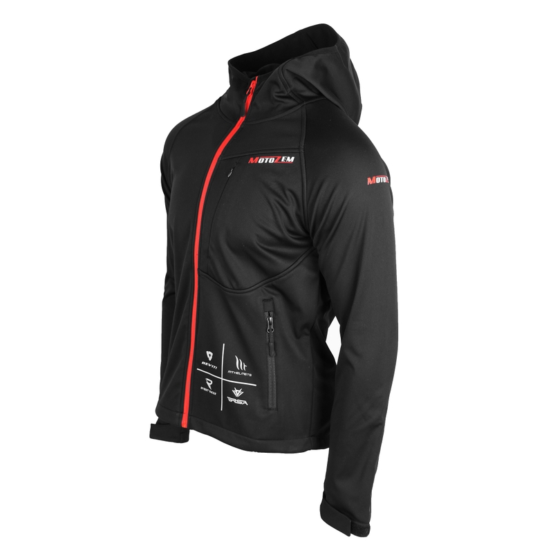 Softshellová bunda MotoZem Racing Team čierno-červená
