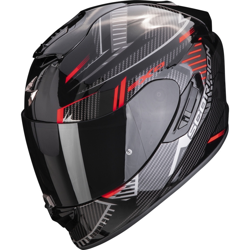 Integrálna prilba na motocykel Scorpion EXO-1400 EVO Air Shell čierno-červená