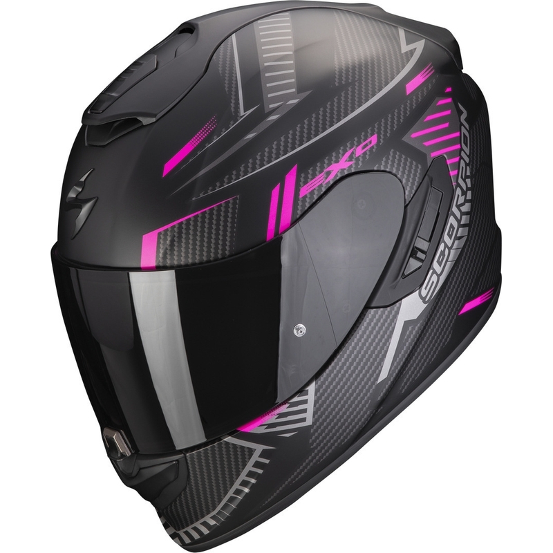 Integrálna prilba na motocykel Scorpion EXO-1400 EVO Air Shell čierno-ružová matná