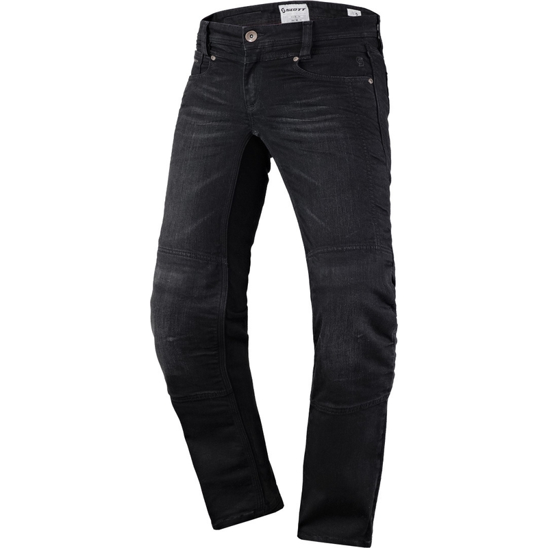Dámske jeansy na motocykel SCOTT Denim Stretch čierne