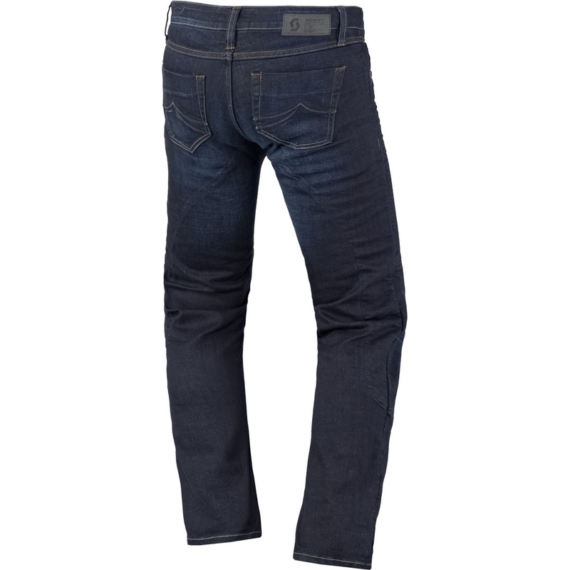 Dámske jeansy na motocykel SCOTT Denim Stretch modré