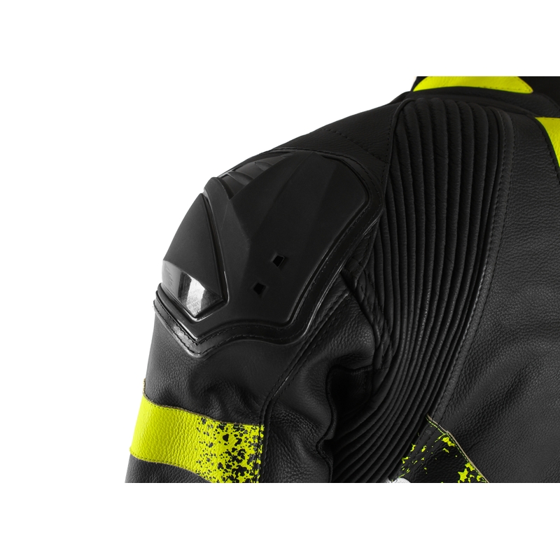 Kombinéza na motocykel RSA Imola 2 čierno-bielo-fluorescenčno žltá výpredaj