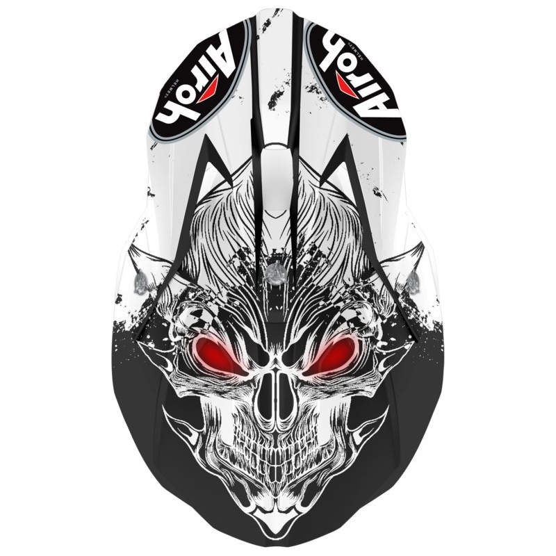 Detská motokrosová prilba Airoh Wraap Youth Beast čierno-biela