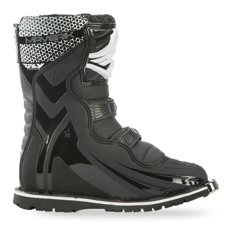 Detské vysoké čižmy na motocykel FLY Racing NEW Maverik Youth čierno-biele