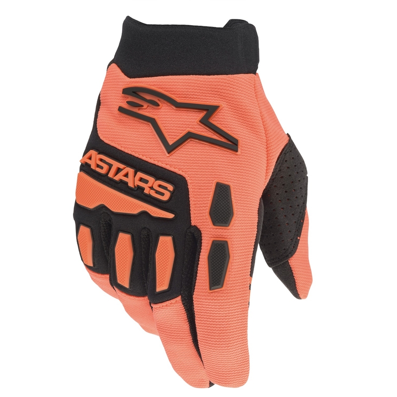 Detské motokrosové rukavice Alpinestars Full Bore čierno-oranžové