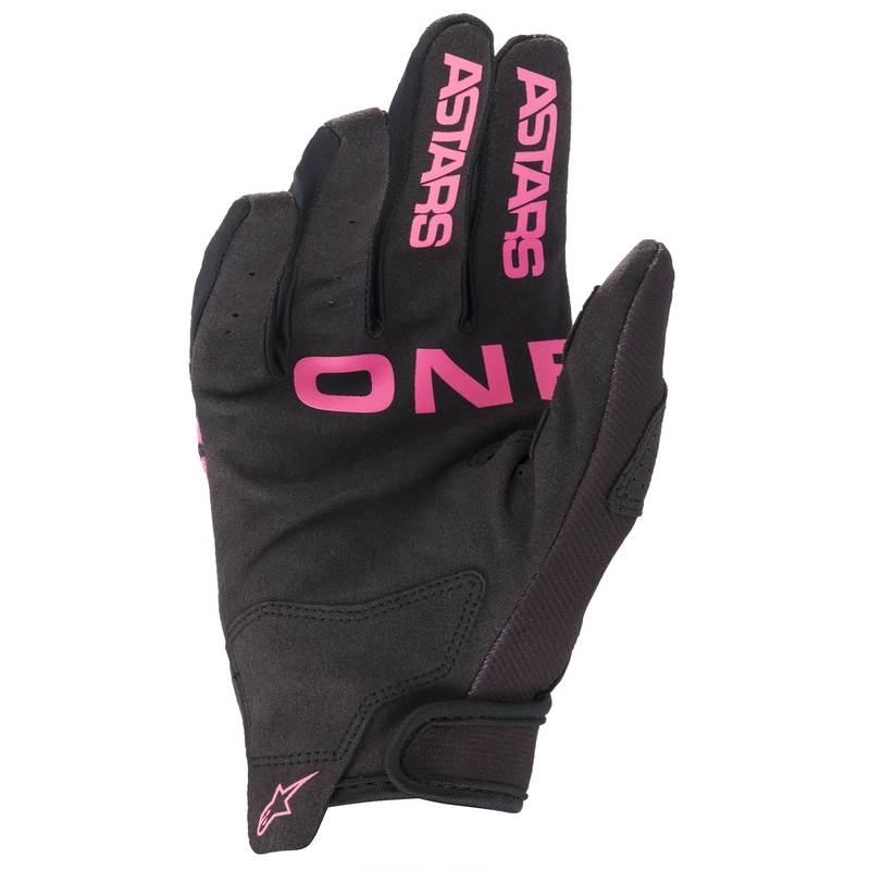 Detské motokrosové rukavice Alpinestars Radar čierno-zeleno-fluorescenčno ružové