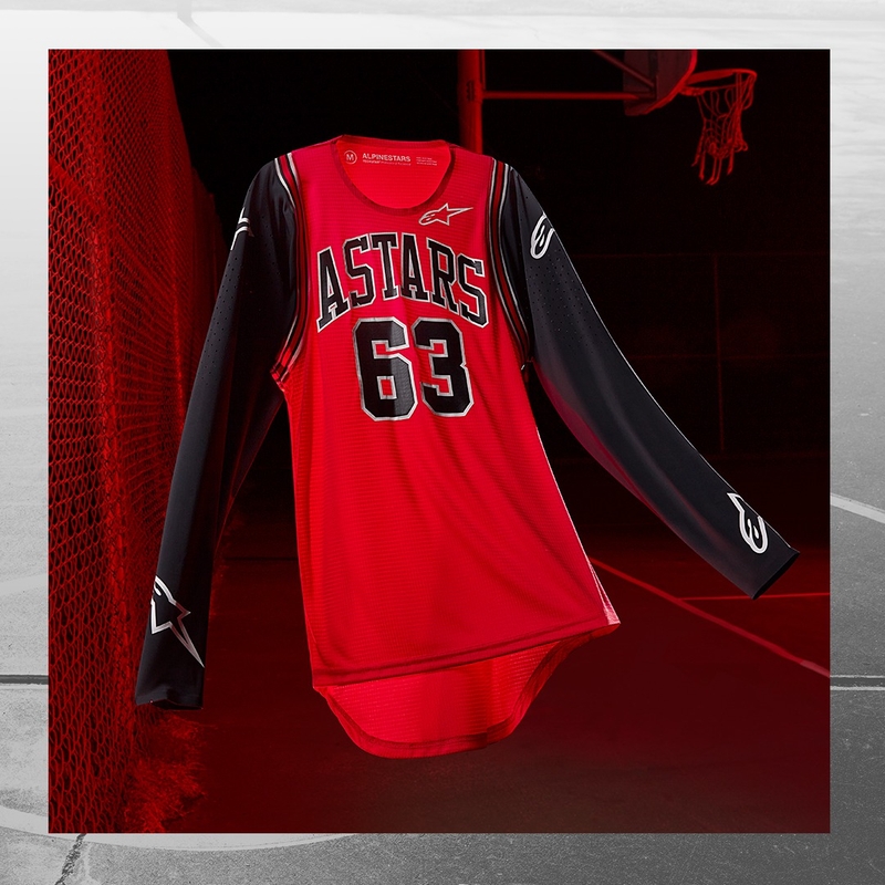 Detský motokrosový dres Alpinestars Racer Acumen limitovaná edícia červeno-čierno-biely