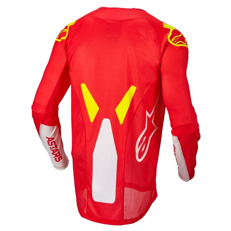 Detský motokrosový dres Alpinestars Racer Factory fluo červeno-bielo-fluo žltý výpredaj