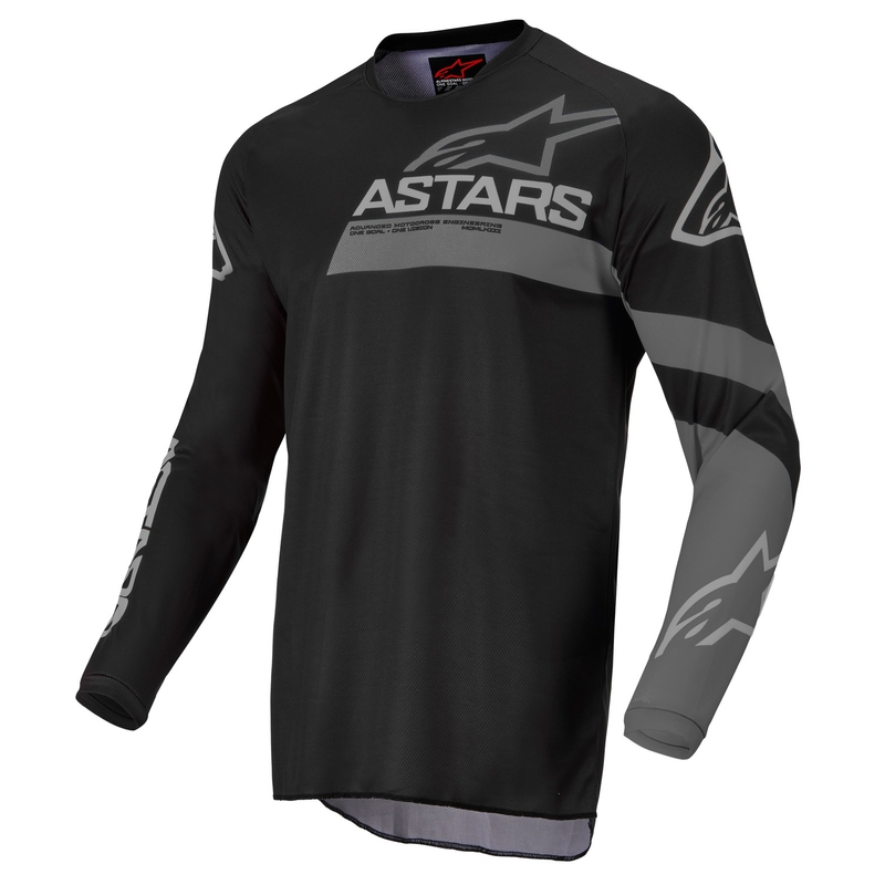 Detský motokrosový dres Alpinestars Racer Graphite čierno-sivý