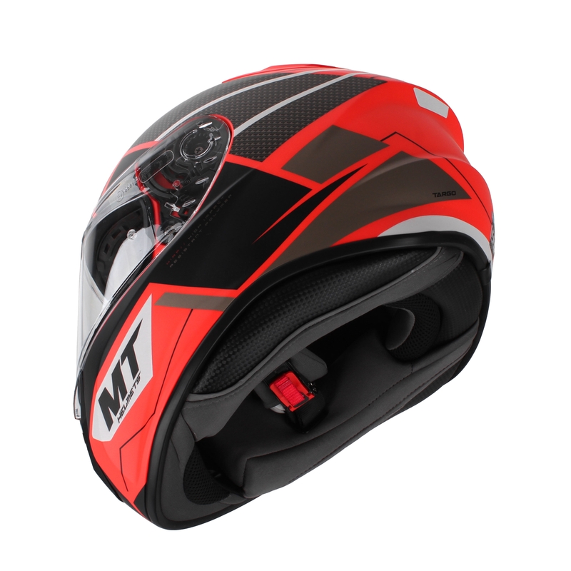 Integrálna prilba na motocykel MT Targo Podium D5 červeno-čierna výpredaj