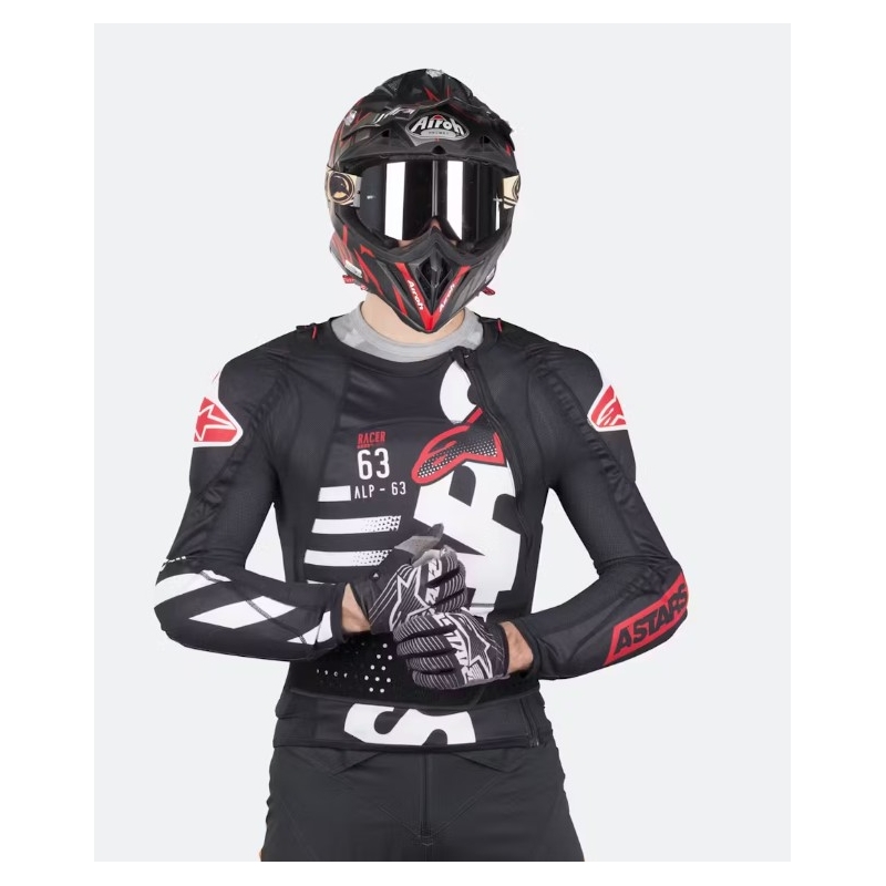 Chránič tela Alpinestar Sequence Protection čierna-biela-červená