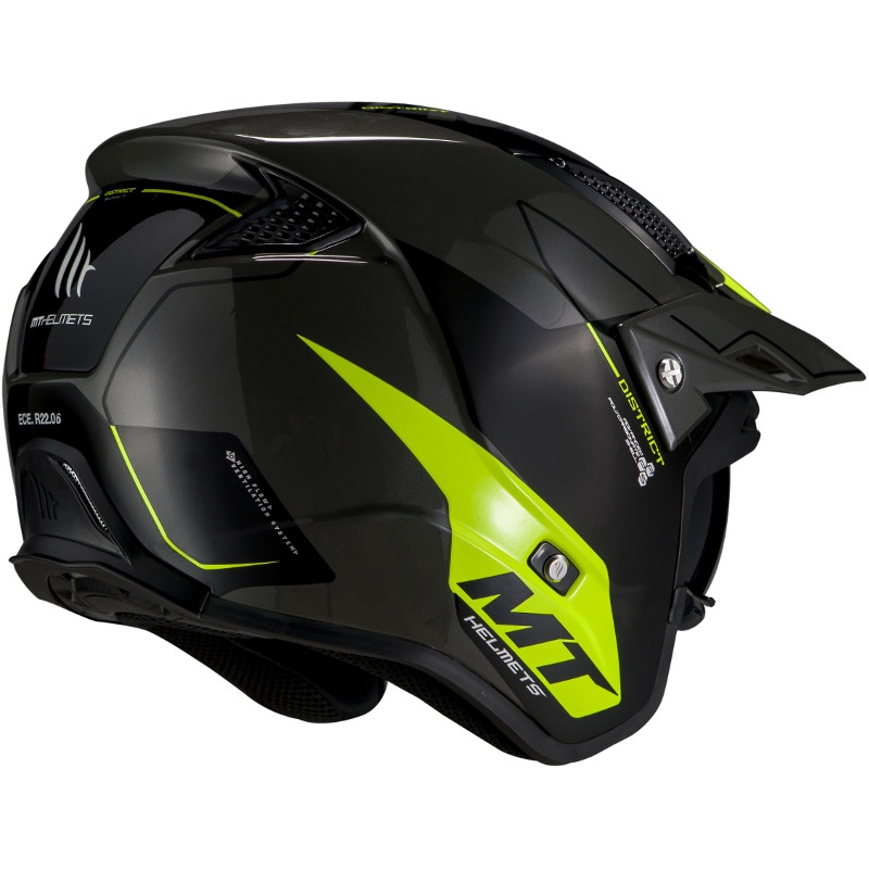 Otvorená trialová prilba na motocykel MT District SV Summit E3 čierno-fluo zelená