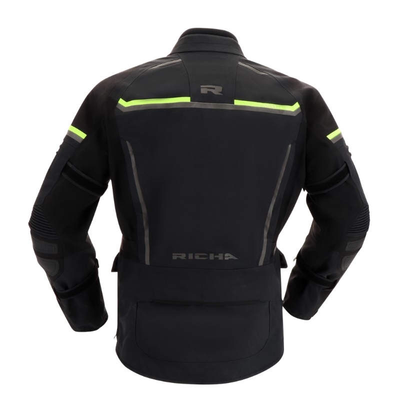 Bunda na motocykel RICHA Atlantic 2 Gore-Tex čierno-fluo žltá výpredaj