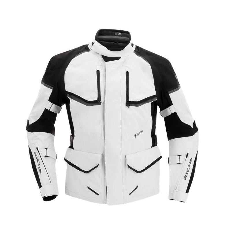 Bunda na motocykel RICHA Atlantic 2 Gore-Tex čierno-sivá výpredaj